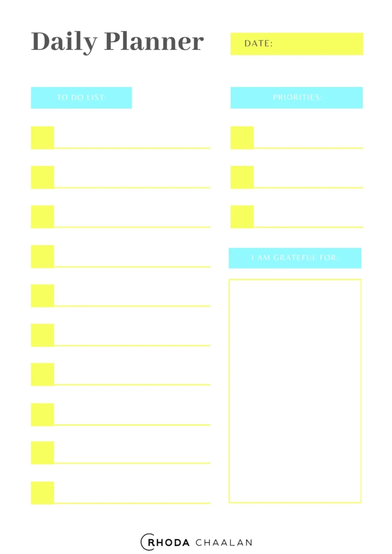 Daily Planner template