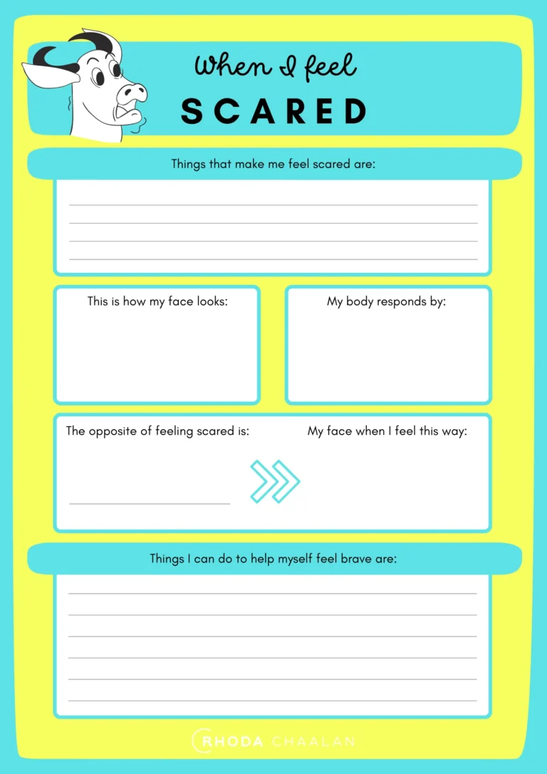 Emotional Awareness Fear Worksheet