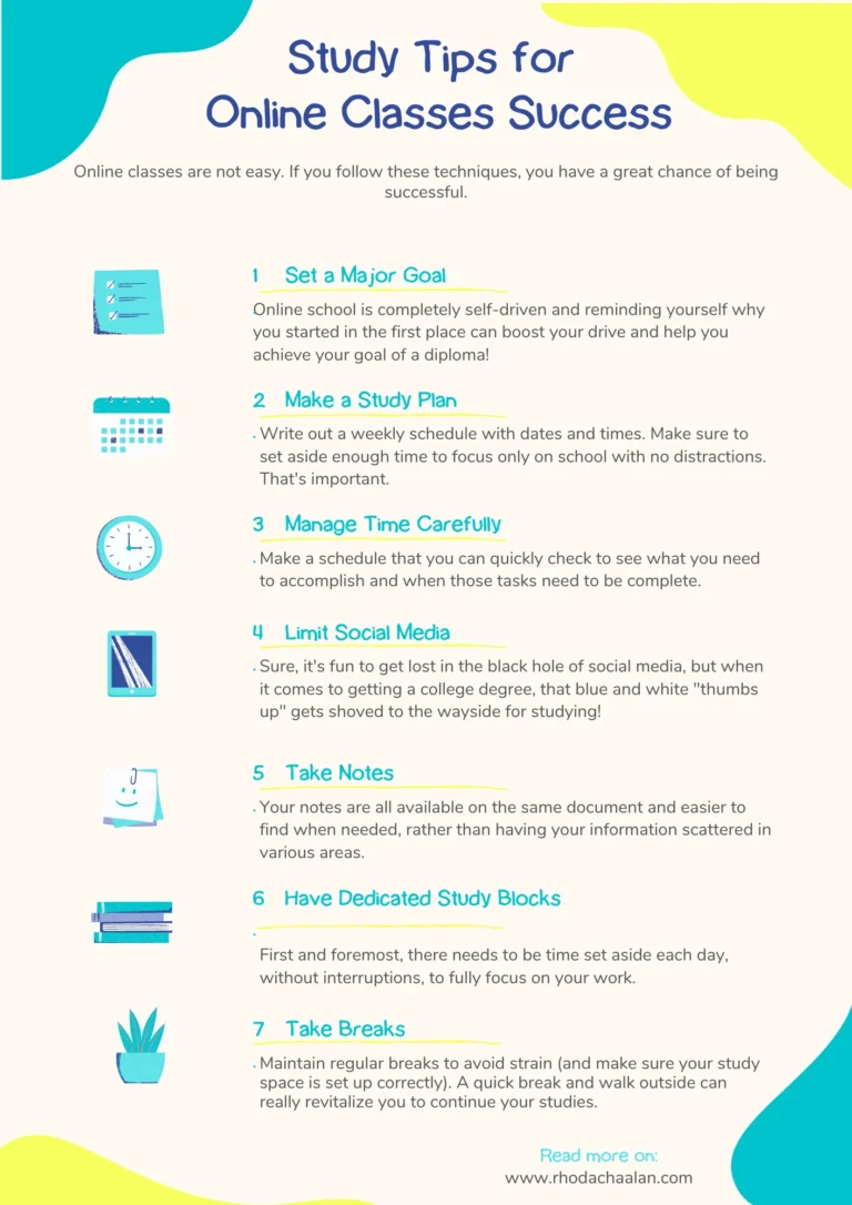 Study Tips for Online Classes Success